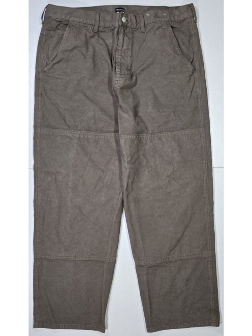 Madewell NV973 Double Knee Brown Canvas Straight Leg Utility Work Pants Men's 38